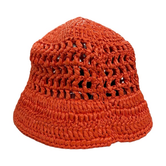 Prada Crochet Raffia Bucket Hat - Picture 2 of 8